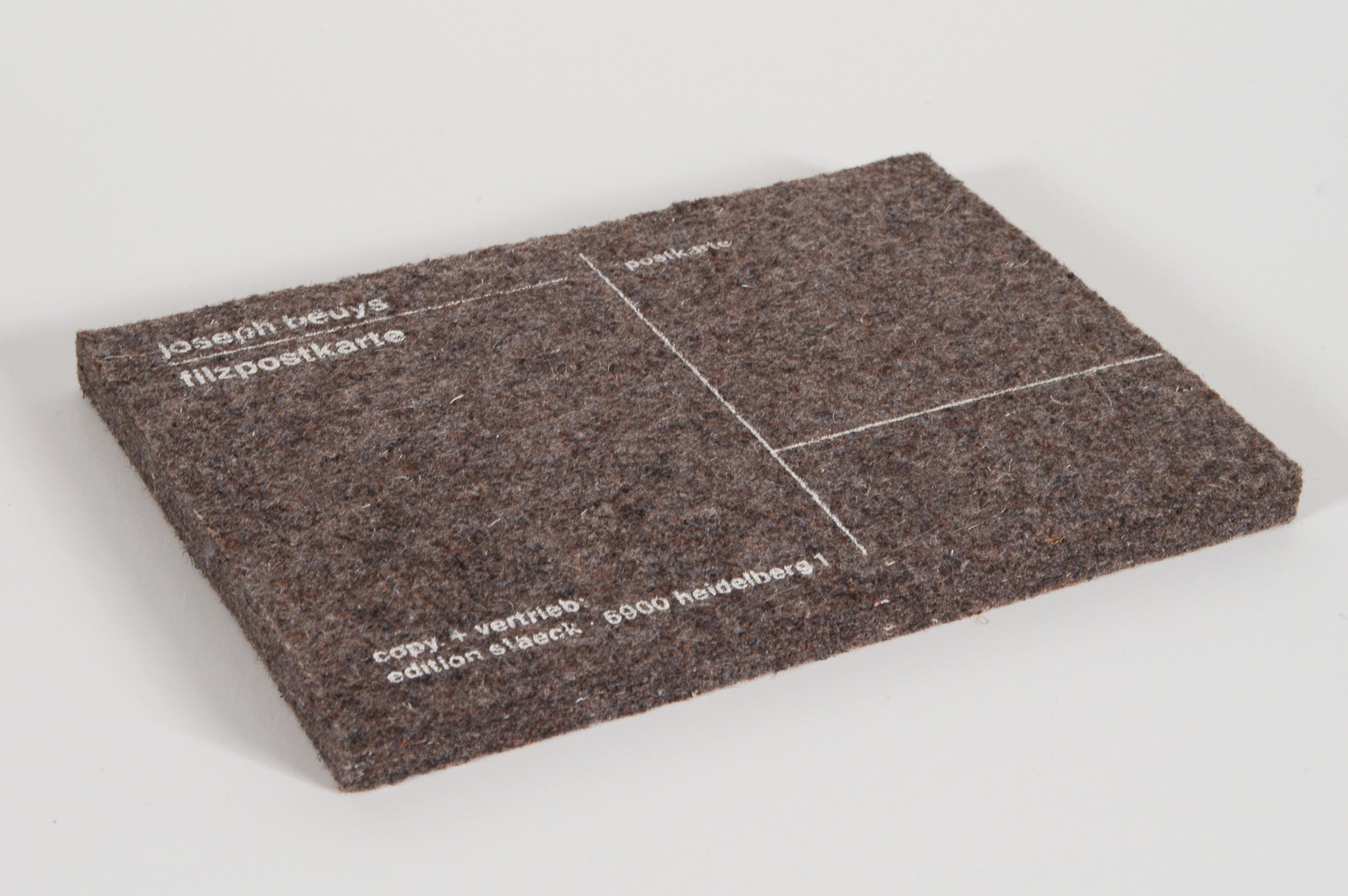 Joseph Beuys - Filzpostkarte – christopher west presents